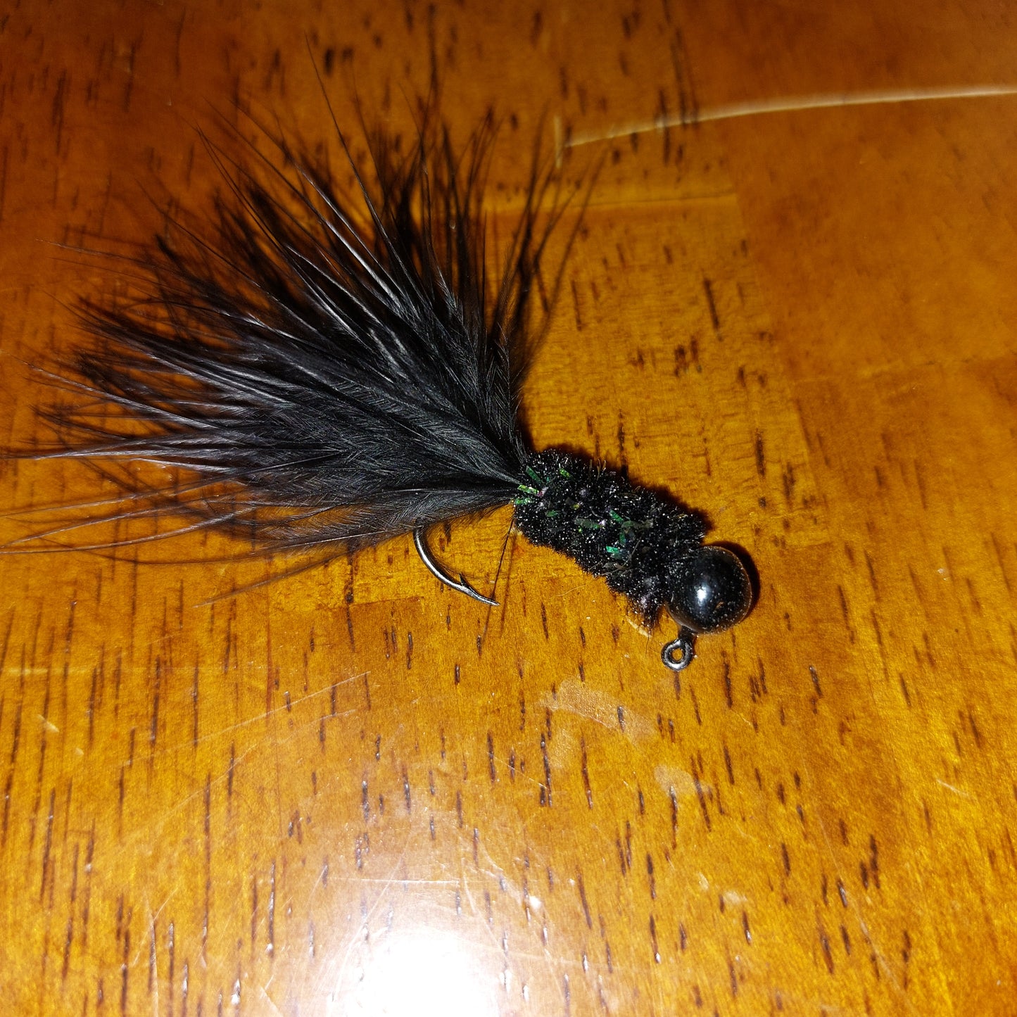 Black bug Marabou Jig