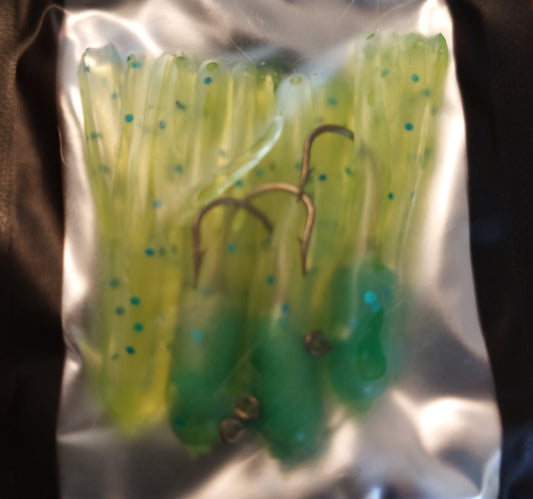 Toxic Green 1.5" Tube Jigs